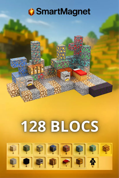 Minecraft-Magnetblöcke + kostenlose Figuren