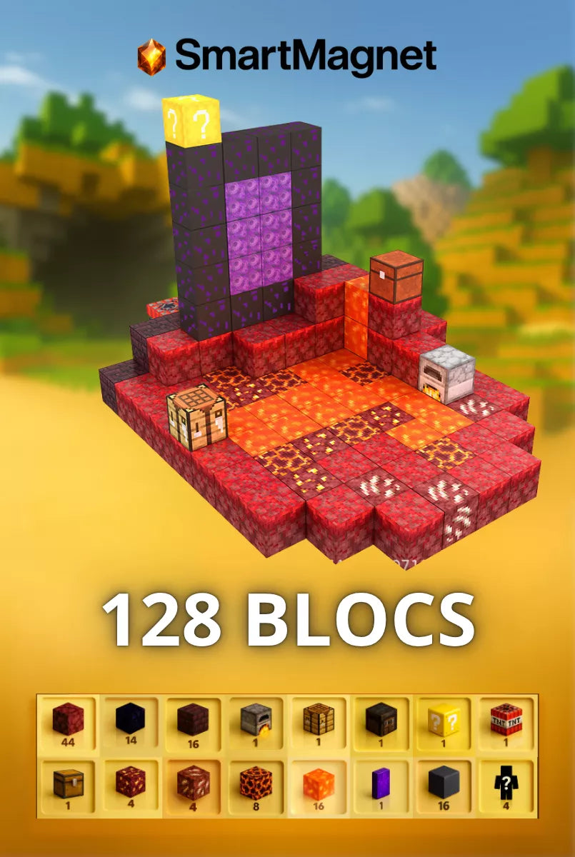 Minecraft-Magnetblöcke + kostenlose Figuren