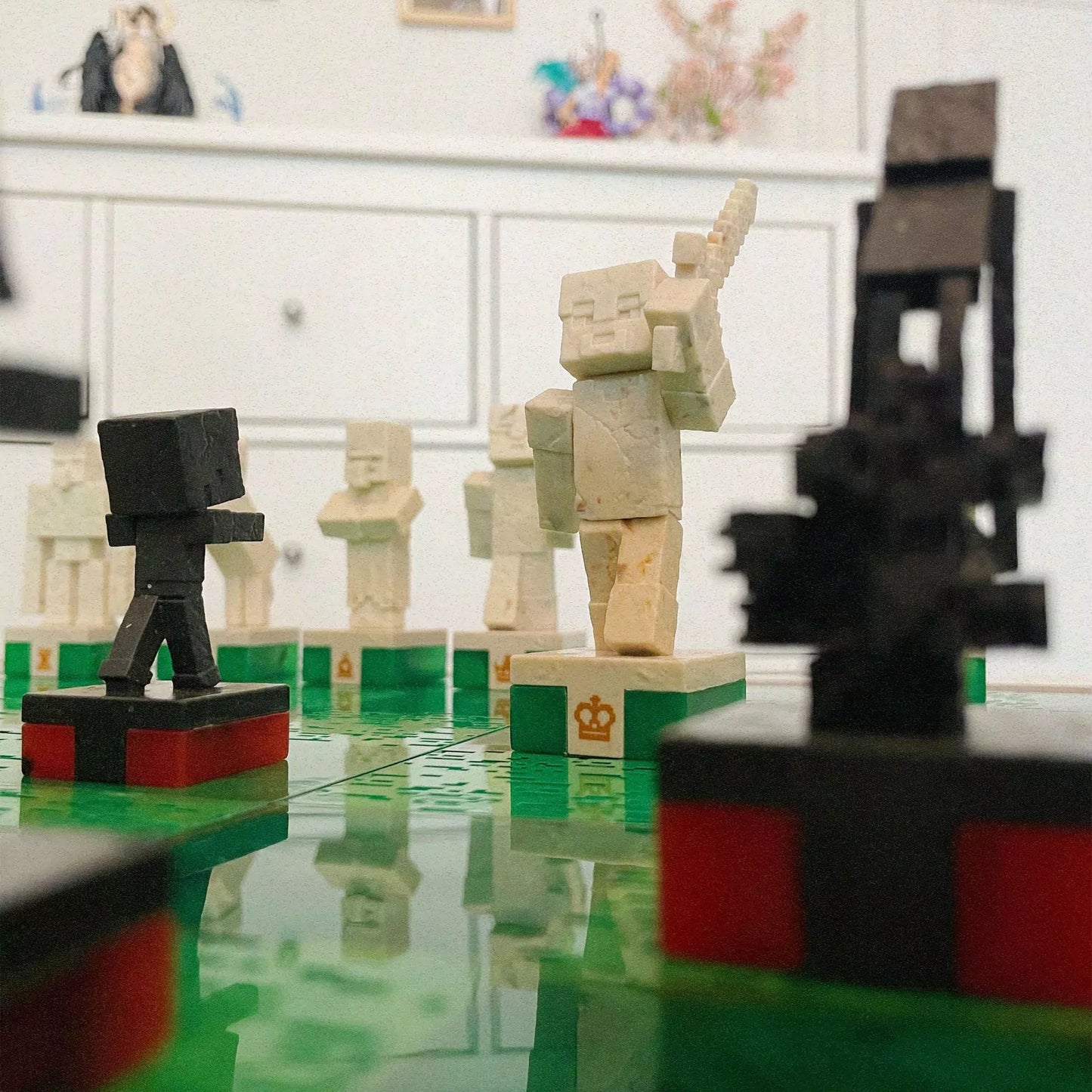 Pièces d’échecs Minecraft détaillées