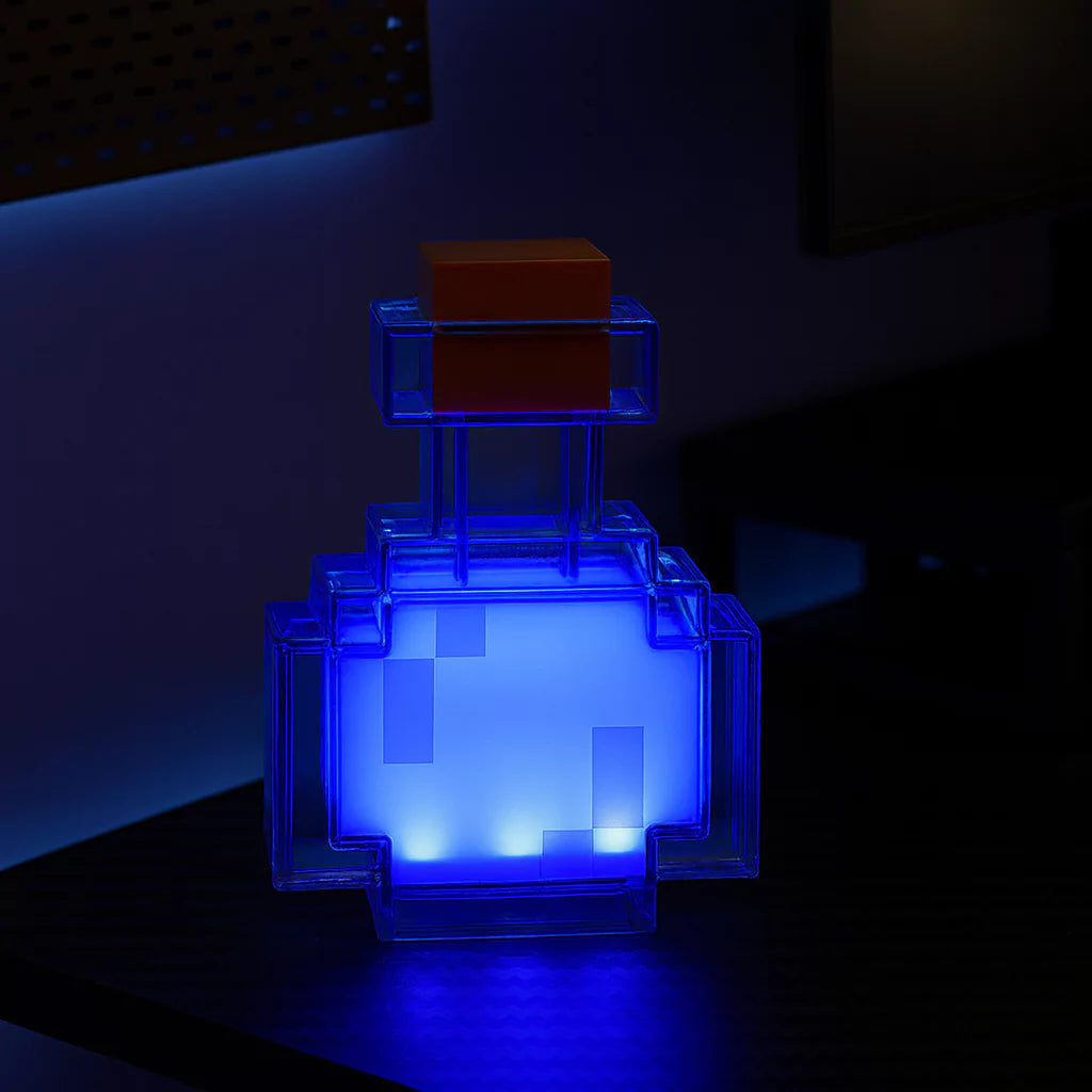 Lampe potion Minecraft lumineuse LED multicolore. Parfaite pour une déco gaming unique, disponible chez SmartMagnet.